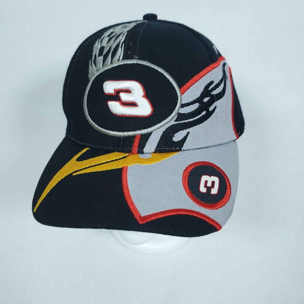 Vintage Dale Earnhardt Hat Cap Snapback #3  NASCAR 90s Embroidered USA Racing